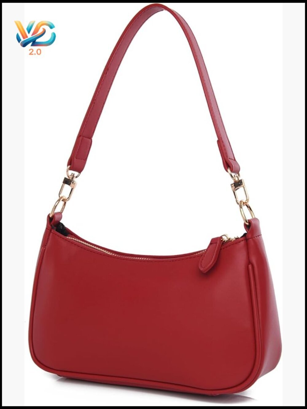 Vintage Hobo Crossbody Bag with Zipper Closure, Faux Leather Shoulder Purse,